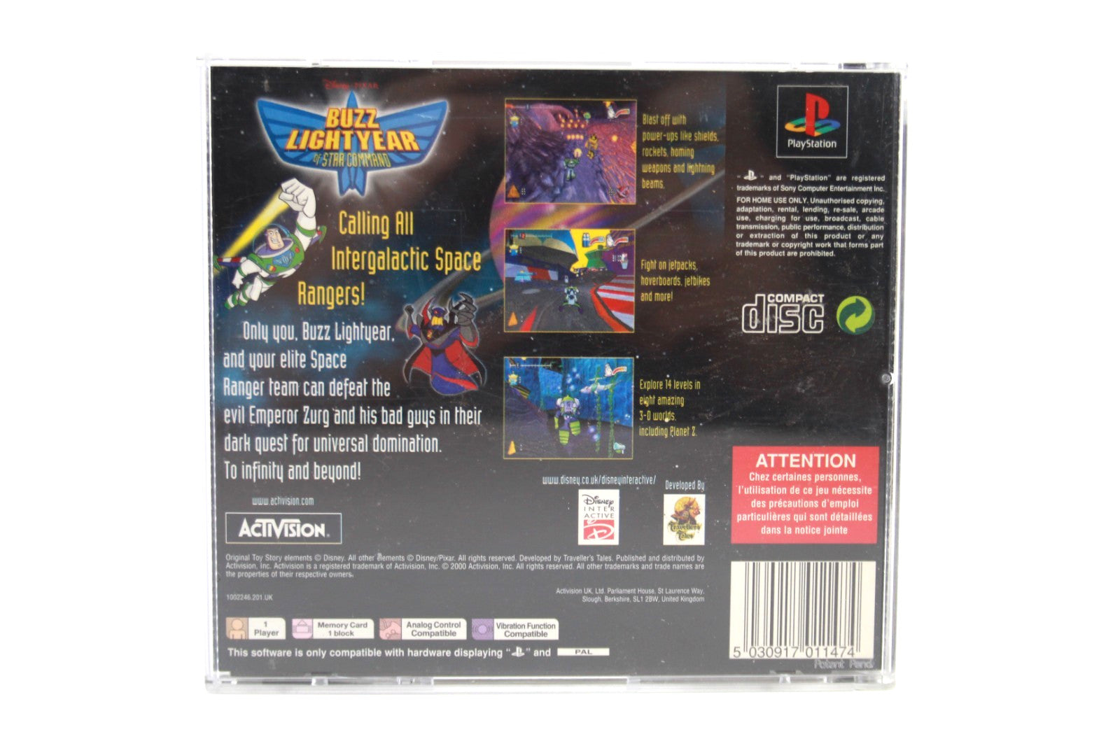 Buzz Lightyear of Star Command - PlayStation (PS1) [PAL] - WITH WARRANTY