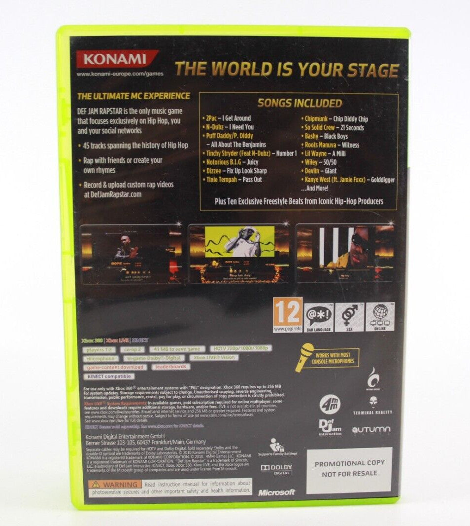Def Jam Rapstar [Promotional Copy] - Xbox 360 [PAL] - WITH WARRANTY