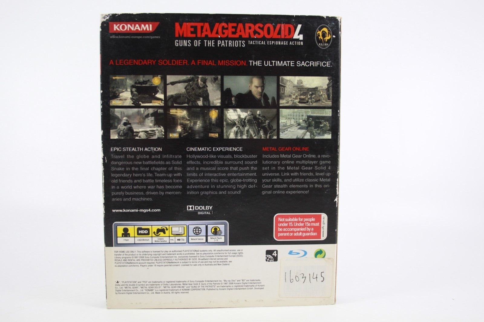 Metal Gear Solid 4: Guns of the Patriots - PlayStation 3 (PS3) [PAL] - WARRANTY
