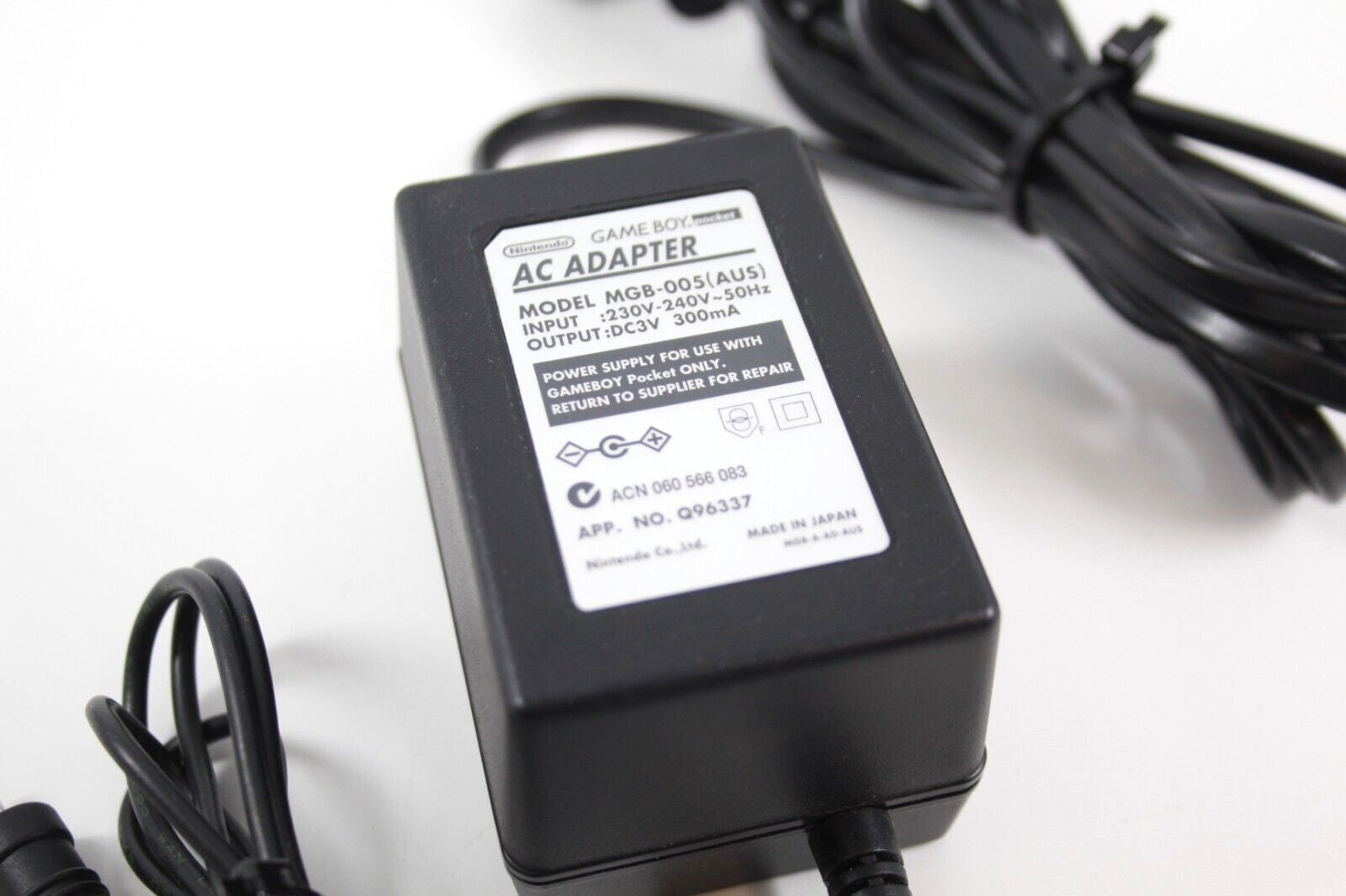 Genuine, Official Nintendo Game Boy Pocket AC Adapter [MGB-005] (AUS)