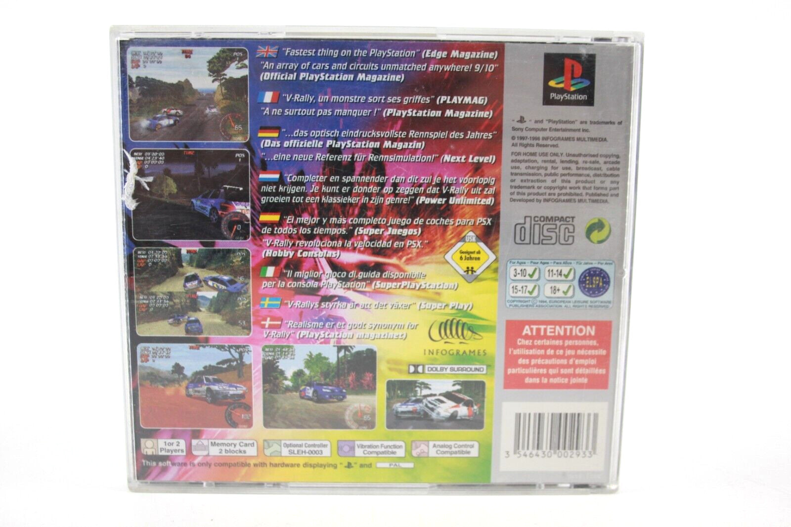V-Rally [Platinum] - PlayStation 1 (PS1) [PAL] - WITH WARRANTY