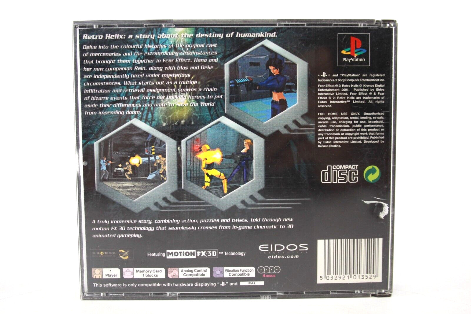 Fear Effect 2: Retro Helix - PlayStation 1 (PS1) [PAL] - WITH WARRANTY
