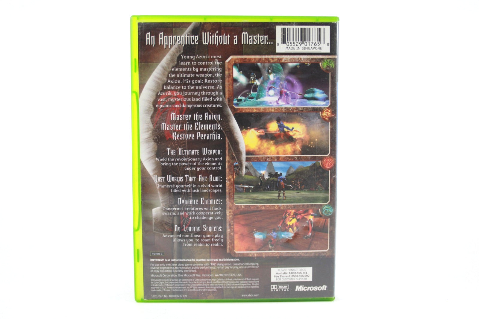 Azurik Rise of Perathia - Xbox [PAL] - WITH WARRANTY
