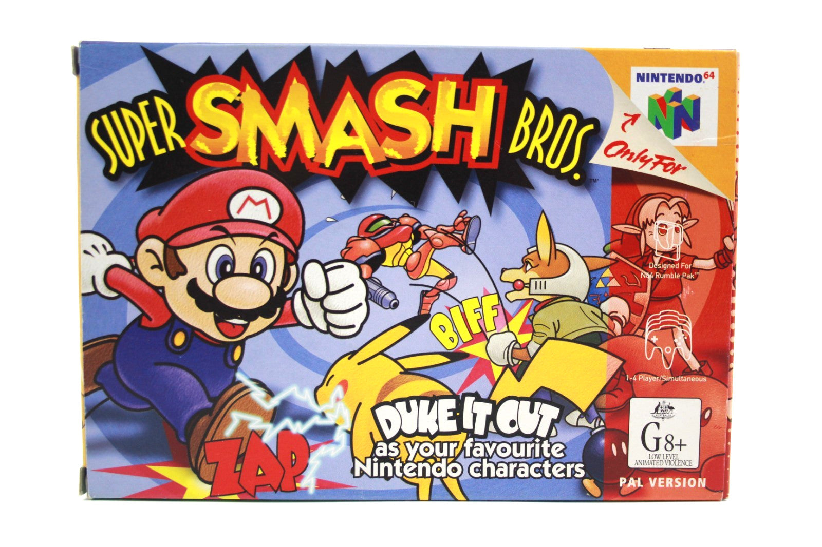 🔥 *NEAR MINT* Super Smash Bros. - Nintendo 64 (N64) [PAL] *COMPLETE IN BOX* 🎮