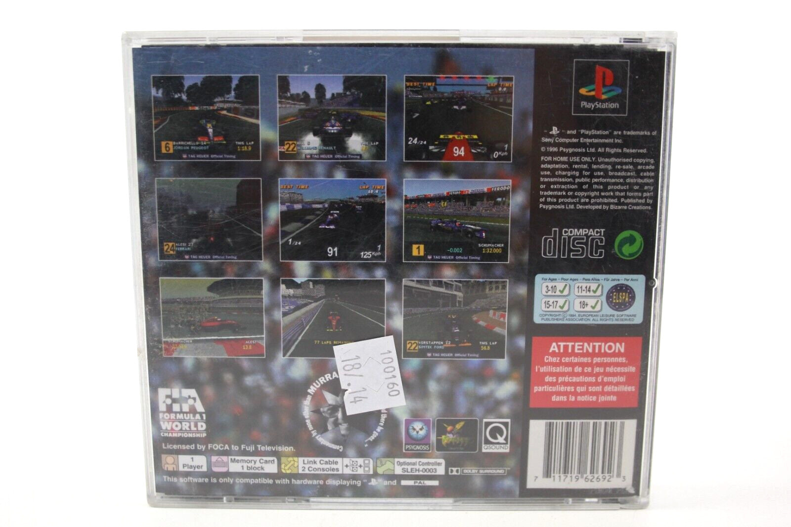 Formula One - PlayStation 1 (PS1) [PAL] - WITH WARRANTY