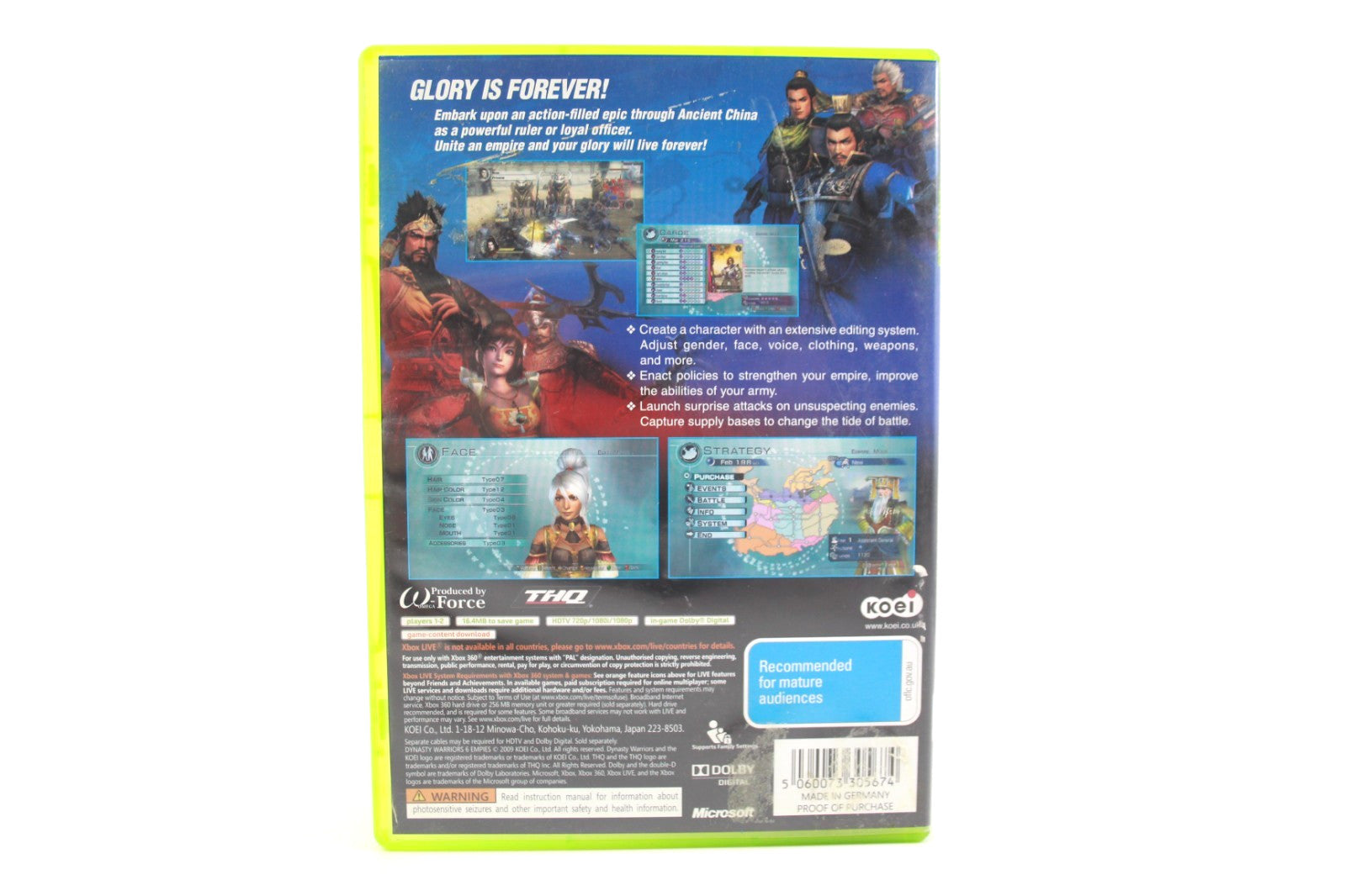 Dynasty Warriors 6: Empires - Xbox 360 [PAL] - WITH WARRANTY