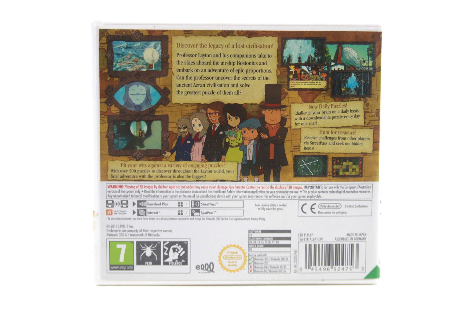 Professor Layton and the Azran Legacy - Nintendo 3DS [PAL] - WITH WARRANTY