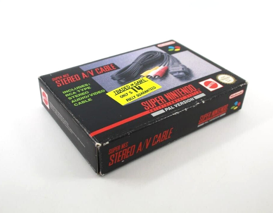 Super NES Stereo A/V Cable Boxed (Nintendo SNES) [PAL] WITH WARRANTY