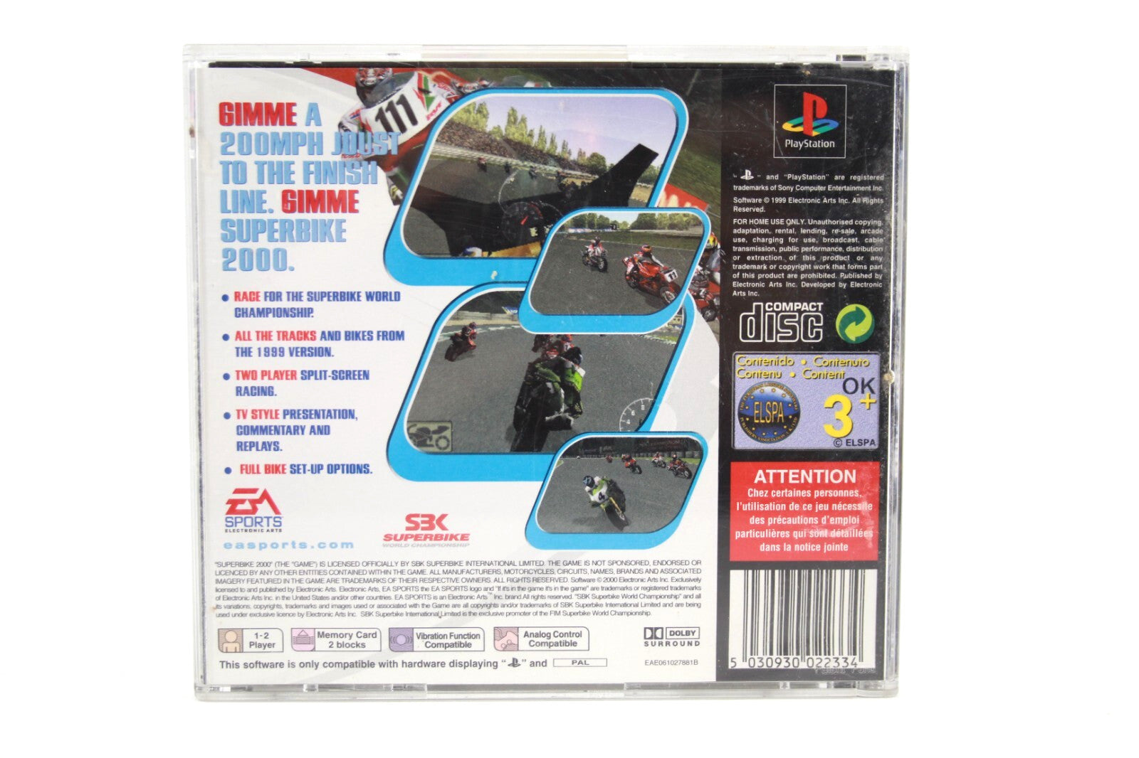 Superbike 2000 - PlayStation 1 (PS1) [PAL] - WITH WARRANTY