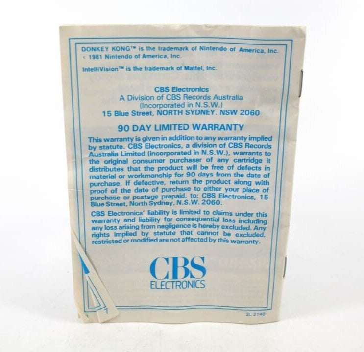 Donkey Kong - Mattel Intellivision [PAL] WITH WARRANTY