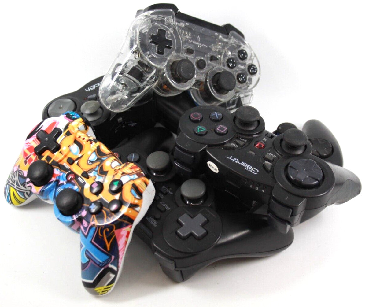 PS3 6X 3RD PARTY CONTROLLERS - UNTESTED, SEE DESCRIPTION* NO RETURNS