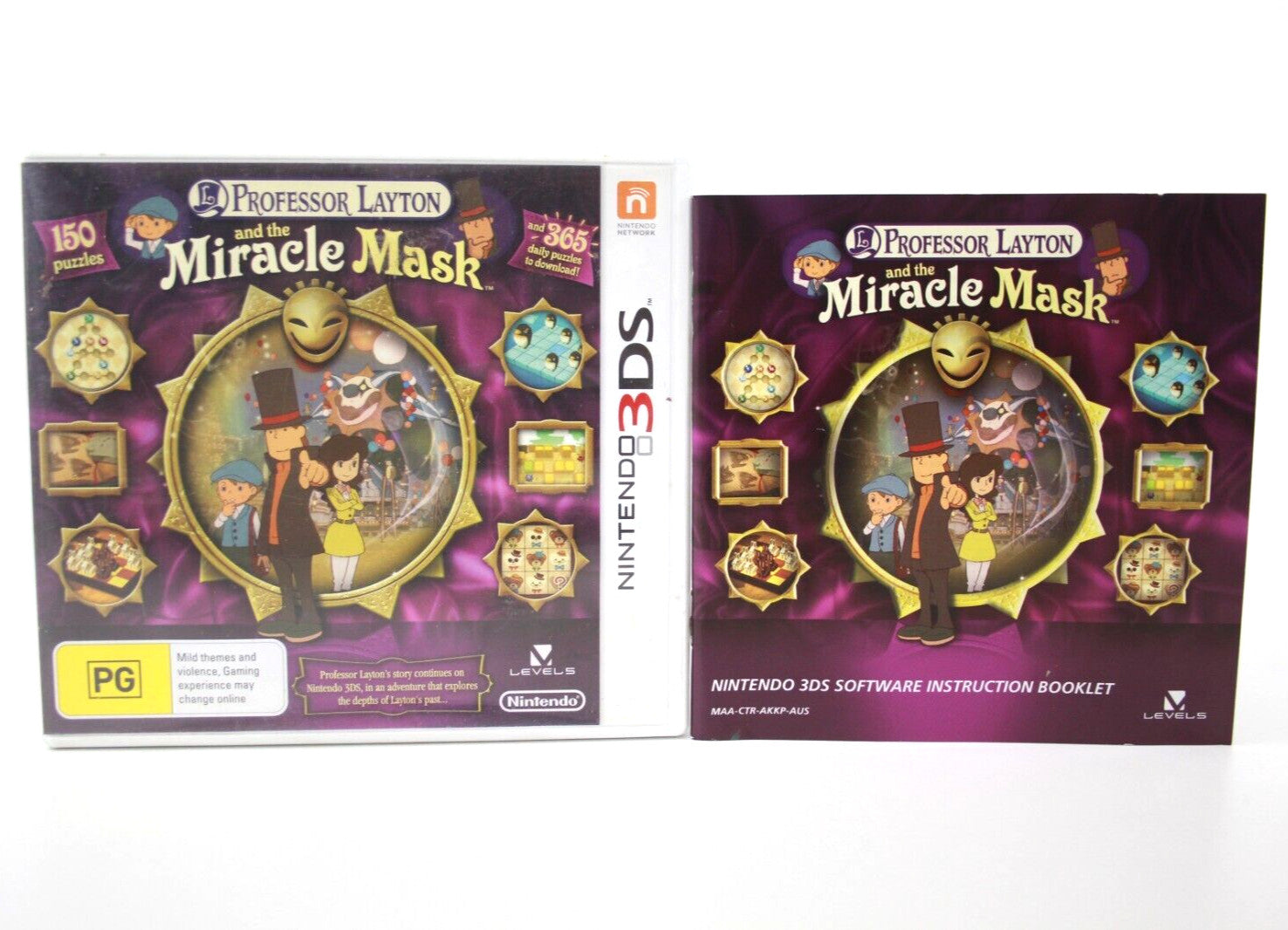 Professor Layton and the Miracle Mask [CASE/MANUAL ONLY] - Nintendo 3DS [PAL]
