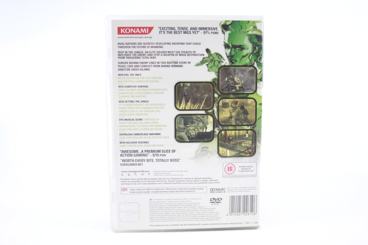 **MINT DISC** Metal Gear Solid 3: Snake Eater (PS2) [PAL] [Black Label]