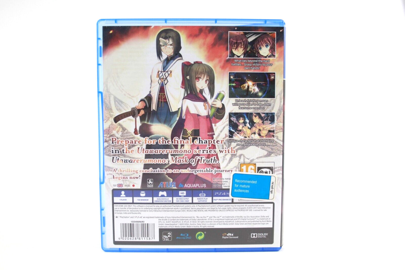 Utawarerumono Mask Of Truth - PlayStation 4 (PS4) [PAL] - WITH WARRANTY