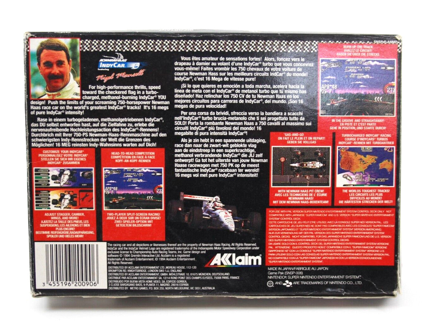 Indy Car - Super Nintendo (SNES) [PAL] - WITH WARRANTY
