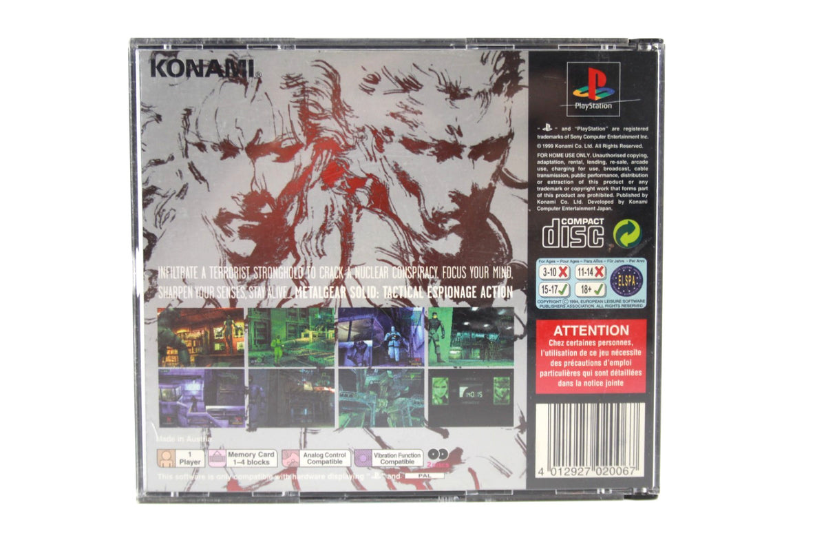 Metal Gear Solid - PlayStation 1 (PS1) [PAL] - WITH WARRANTY
