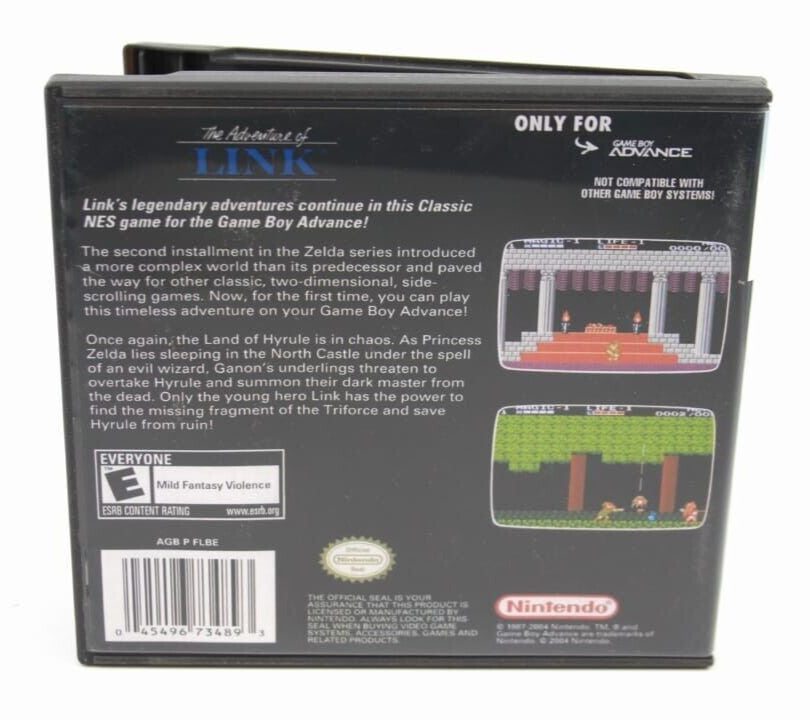 Zelda II: The Adventure of Link - Nintendo GBA **3P Custom Game Case Only**