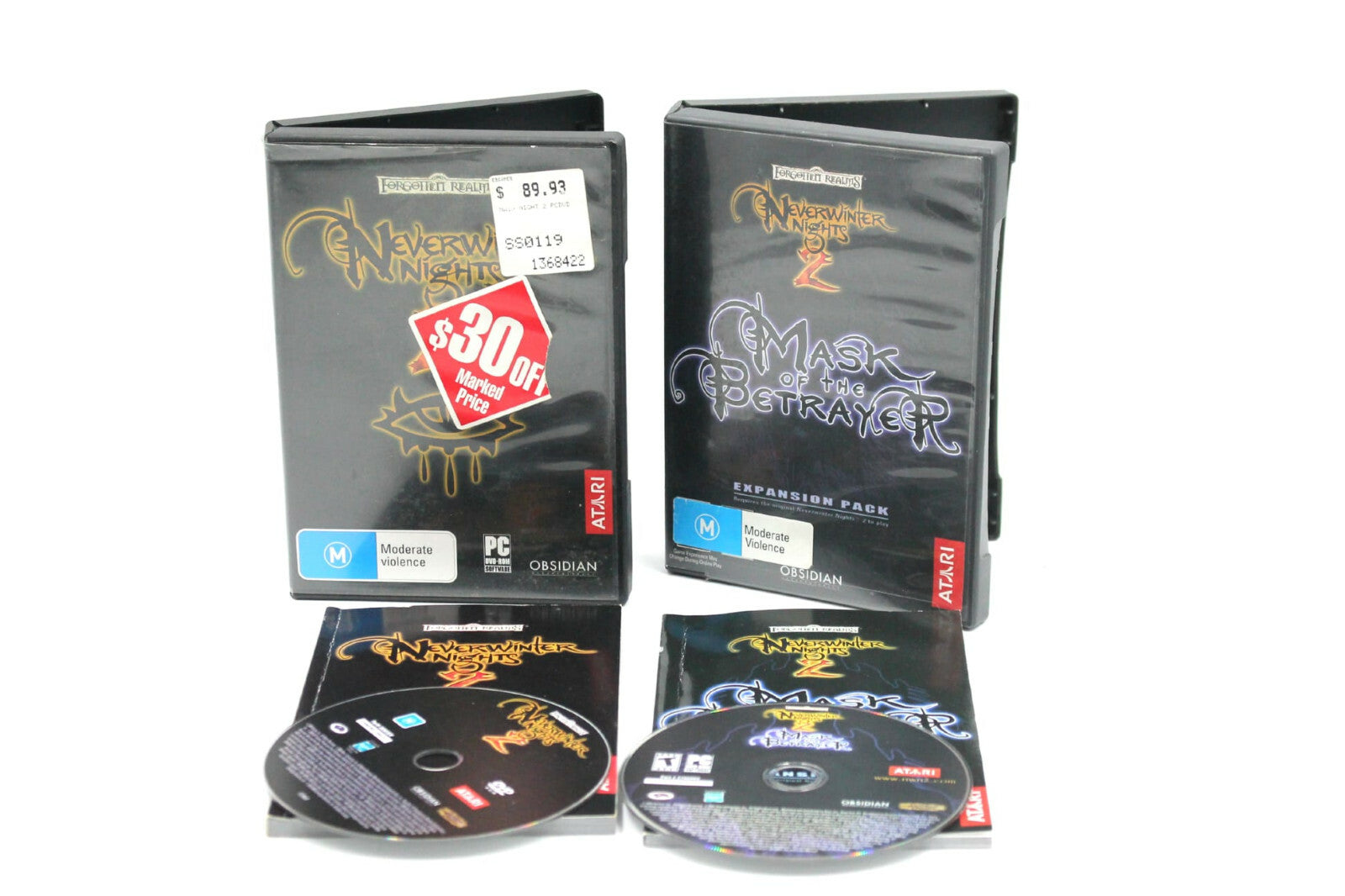 Neverwinter Nights 2 + Mask of the Betrayer Expansion Pack game for PC/Windows