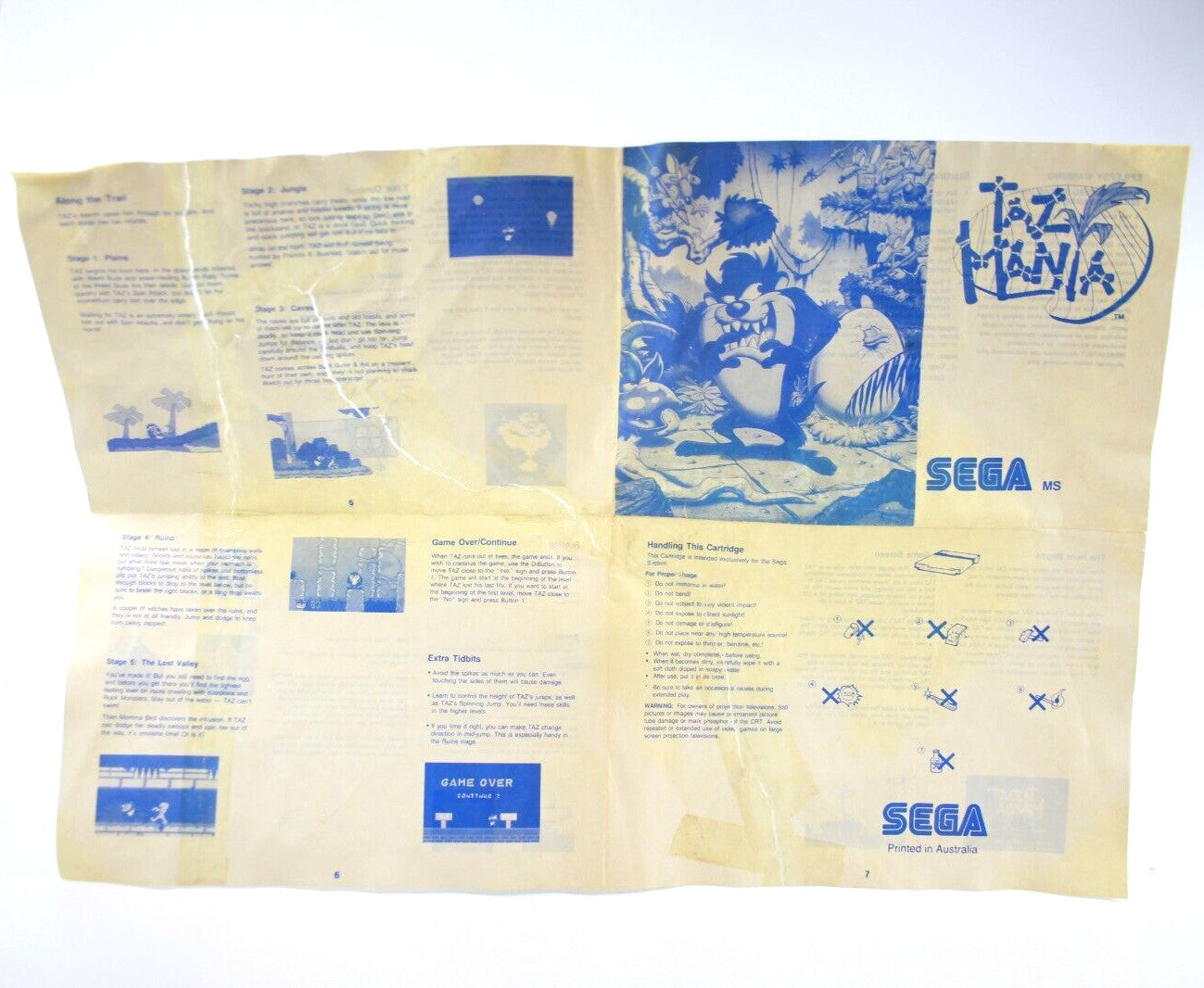 Taz-Mania  - SEGA Master System [PAL] - WITH WARRANTY