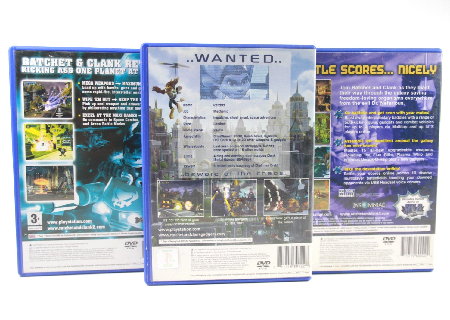 Ratchet & Clank 1/2/3 (BLACK LABEL) - PlayStation 2 (PS2) [PAL] - WITH WARRANTY